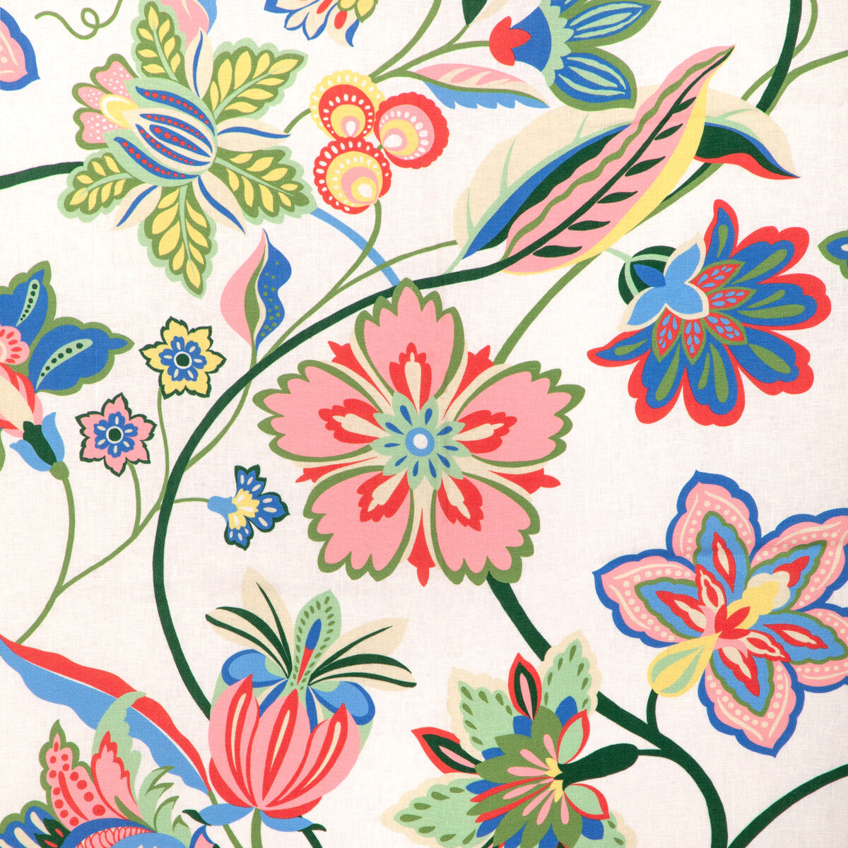 Botanique Print fabric in multi color - pattern number 8024123.317.0 - by Brunschwig &amp; Fils in the Carlsten collection