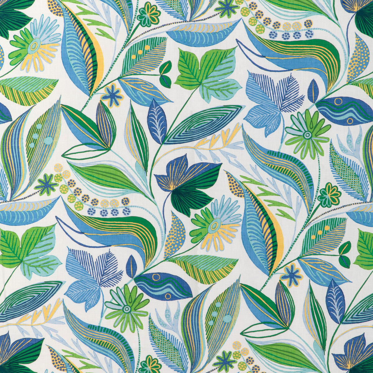 Carlsten Print fabric in pool color - pattern number 8024126.315.0 - by Brunschwig &amp; Fils in the Carlsten collection