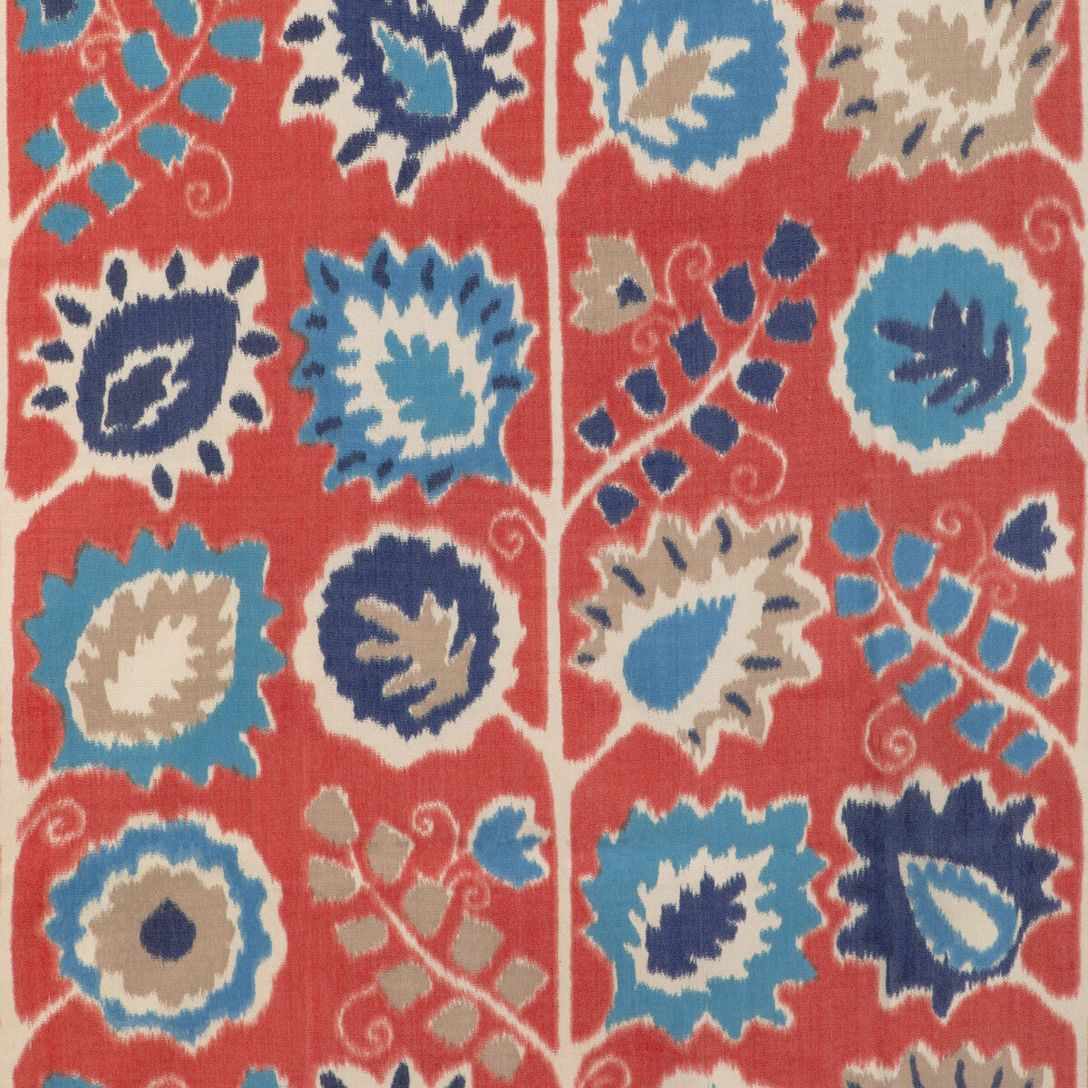 Rosendal Warp Print fabric in red color - pattern number 8024128.195.0 - by Brunschwig &amp; Fils in the Carlsten collection