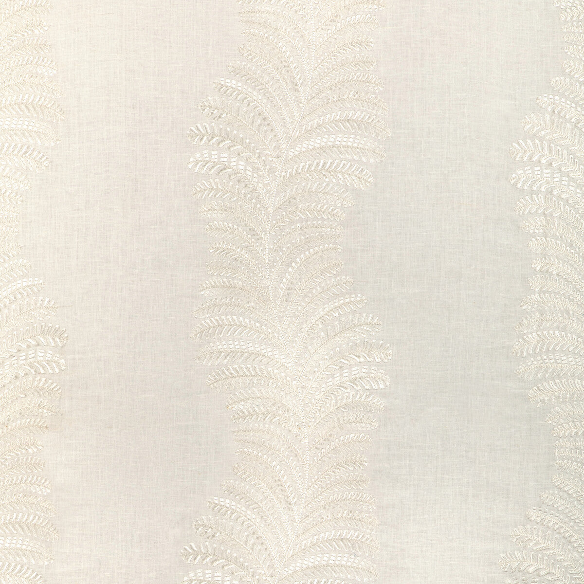 Rowan Emb fabric in ivory color - pattern number 8024129.1.0 - by Brunschwig &amp; Fils in the Carlsten collection