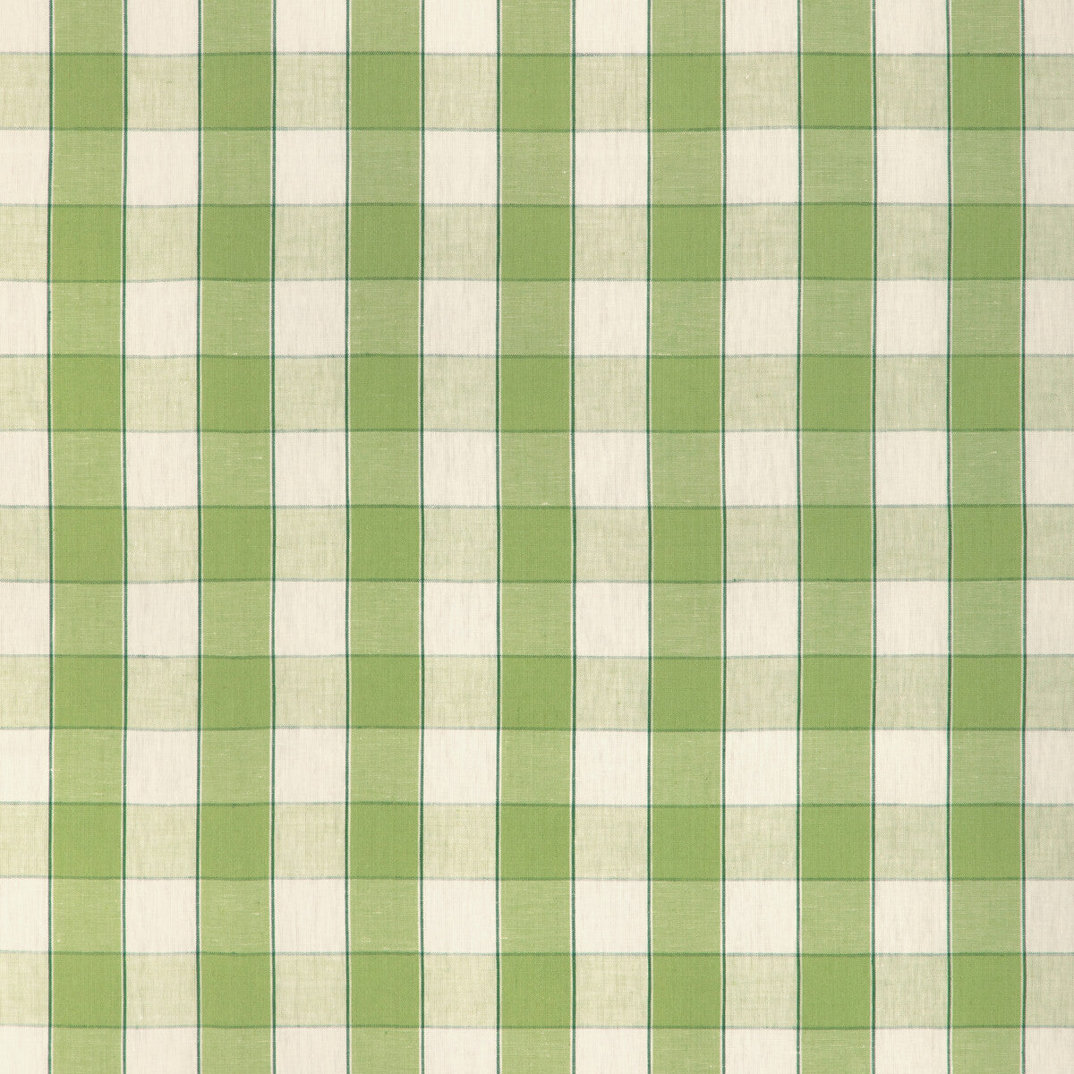 Clemens Check fabric in green color - pattern number 8024138.3.0 - by Brunschwig &amp; Fils in the Landelle Weaves collection
