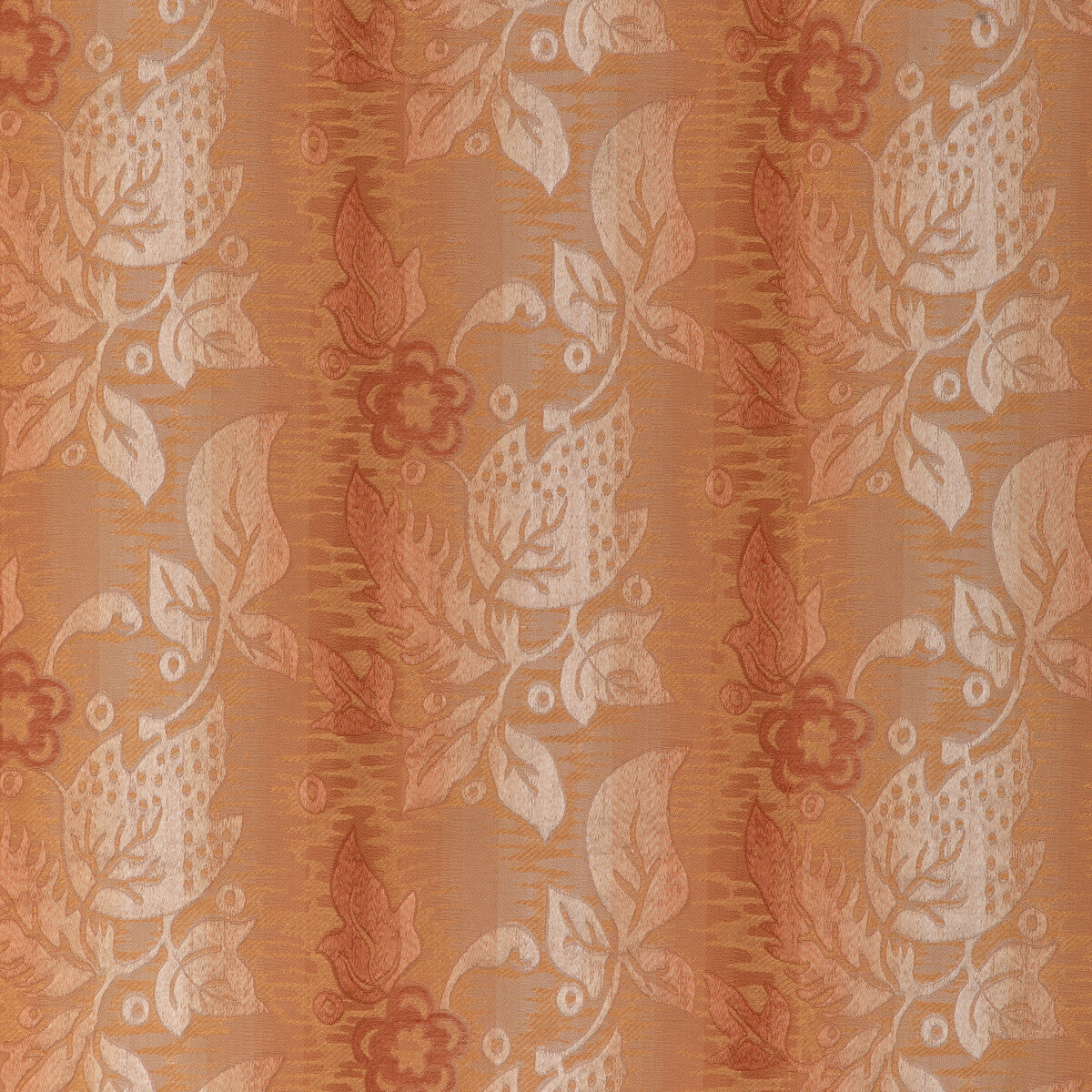 Primavera Brocatelle fabric in apricot color - pattern number 8024140.12.0 - by Brunschwig &amp; Fils in the Showroom Exclusive collection