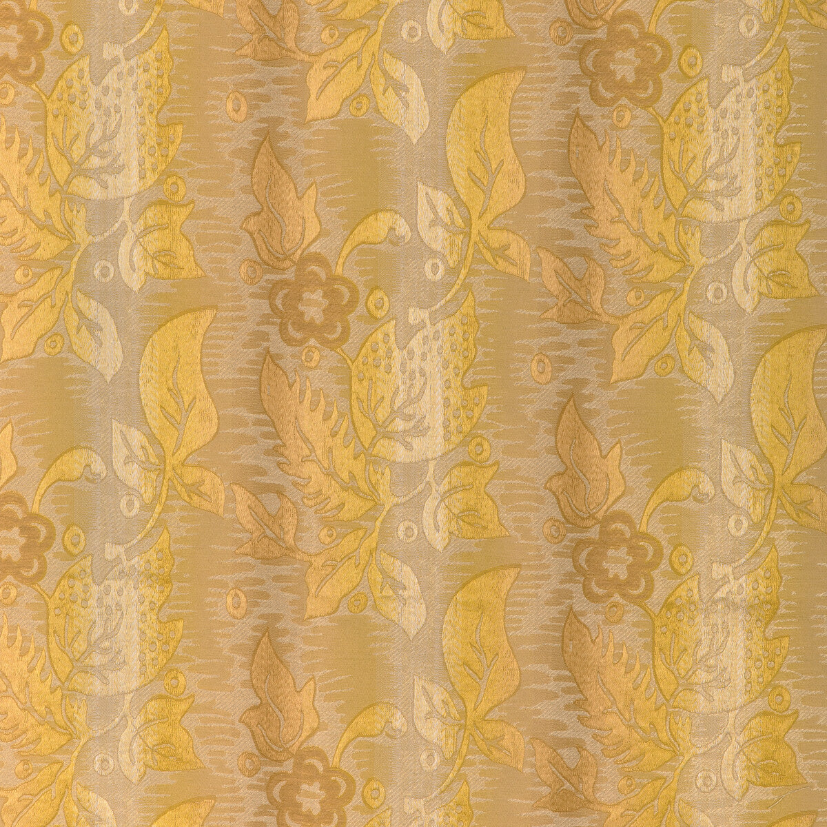 Primavera Brocatelle fabric in canary color - pattern number 8024140.40.0 - by Brunschwig &amp; Fils in the Showroom Exclusive collection
