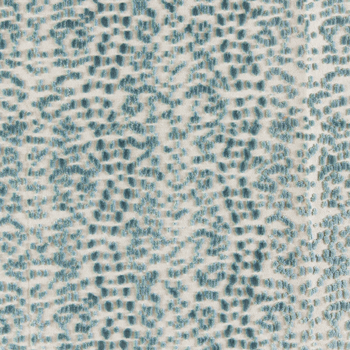 Les Touches Velvet fabric in aqua color - pattern number 8025101.13.0 - by Brunschwig &amp; Fils in the Galerie Velvets collection