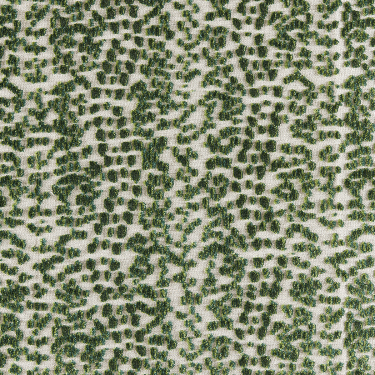 Les Touches Velvet fabric in green color - pattern number 8025101.33.0 - by Brunschwig &amp; Fils in the Galerie Velvets collection