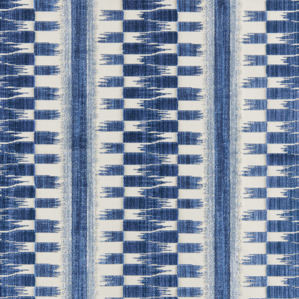 Flamme Velvet fabric in blue color - pattern number 8025102.55.0 - by Brunschwig &amp; Fils in the Galerie Velvets collection