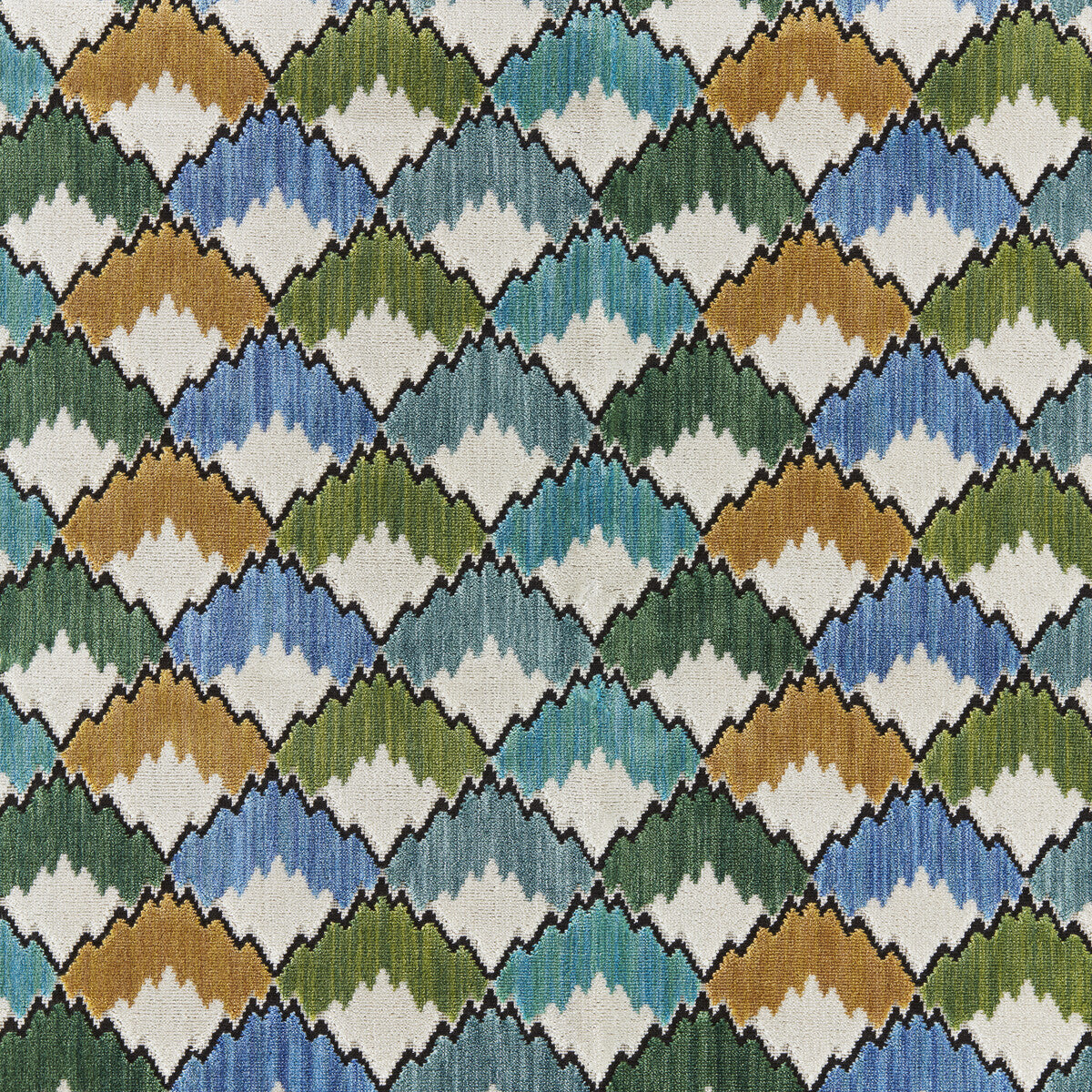 Marais Velvet fabric in marine color - pattern number 8025105.353.0 - by Brunschwig &amp; Fils in the Galerie Velvets collection