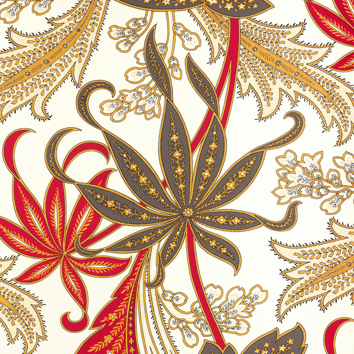 Louisianne fabric in Rouge color - pattern number 8025112.19.0 - by Brunschwig &amp; Fils in the Madeleine Castaing III collection