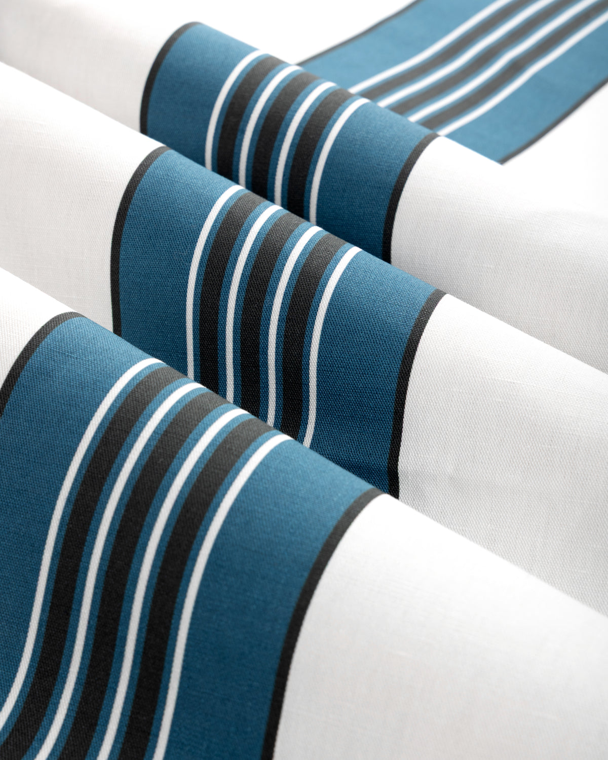 Rayure Marcellin fabric in Blue color - pattern number 8025113.5.0 - by Brunschwig &amp; Fils in the Madeleine Castaing III collection