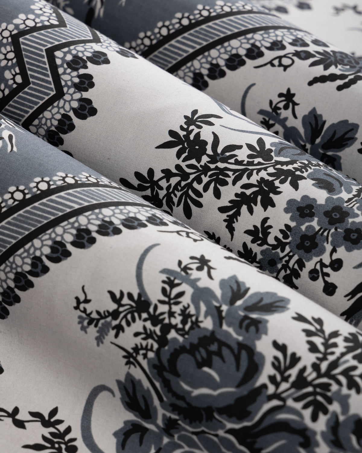Coppelia Percale fabric in Grey color - pattern number 8025116.11.0 - by Brunschwig &amp; Fils in the Madeleine Castaing III collection