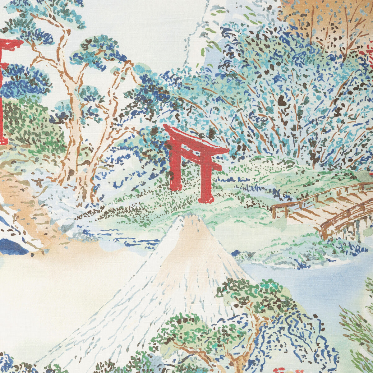 Meiji Print fabric in multi color - pattern number 8025117.195.0 - by Brunschwig &amp; Fils in the Grand Voyage collection