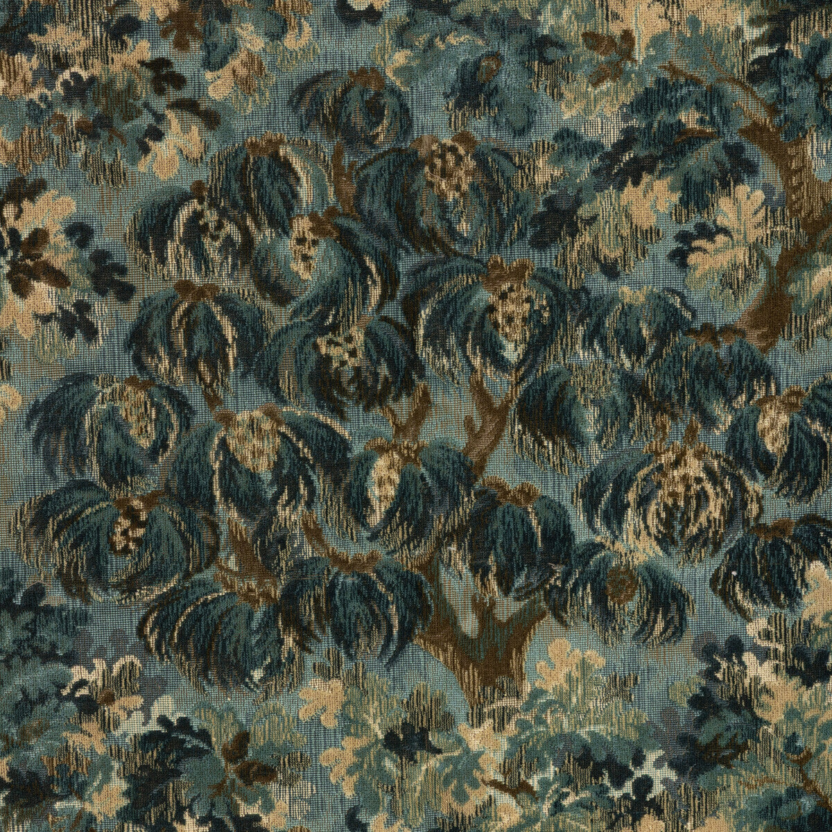 Ming Velvet fabric in blue color - pattern number 8025123.5.0 - by Brunschwig &amp; Fils in the Grand Voyage collection