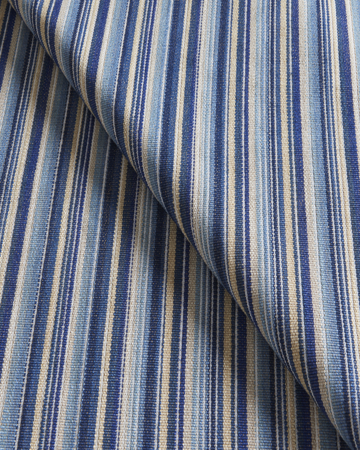 Cantal Stripe fabric in Blue color - pattern number 8026101.55.0 - by Brunschwig &amp; Fils in the Cantal Weaves collection