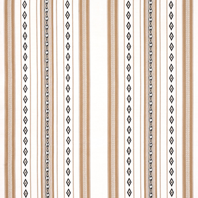 Dakota Stripe fabric in neutral color - pattern number 80270 - by Schumacher in the World View II collection