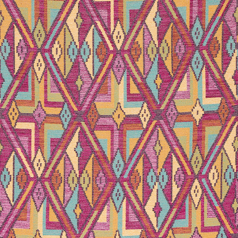 Kuzma fabric in magenta color - pattern number 80280 - by Schumacher in the Bohemia collection
