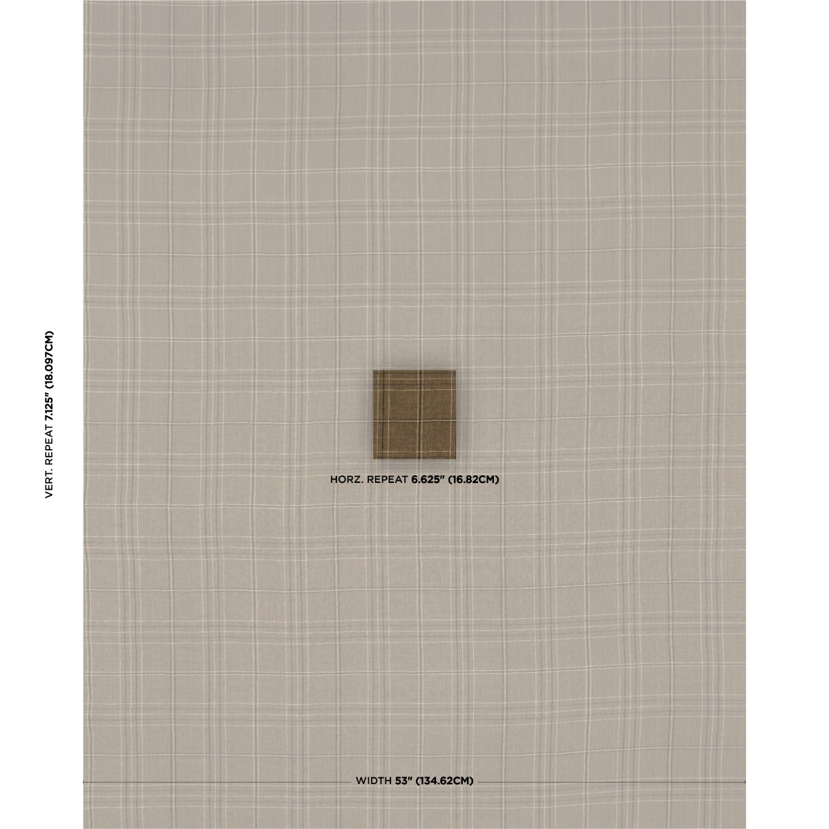 Nils Plaid Linen fabric in lichen color - pattern number 80304 - by Schumacher in the A Country Life collection