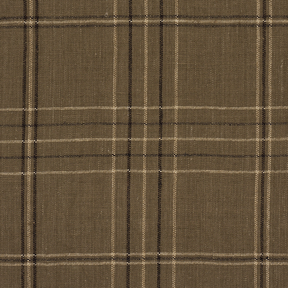 Nils Plaid Linen fabric in lichen color - pattern number 80304 - by Schumacher in the A Country Life collection