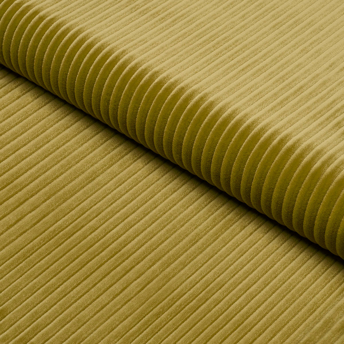 Wyatt Corduroy fabric in chartreuse color - pattern number 80458 - by Schumacher in the Atelier Paris collection