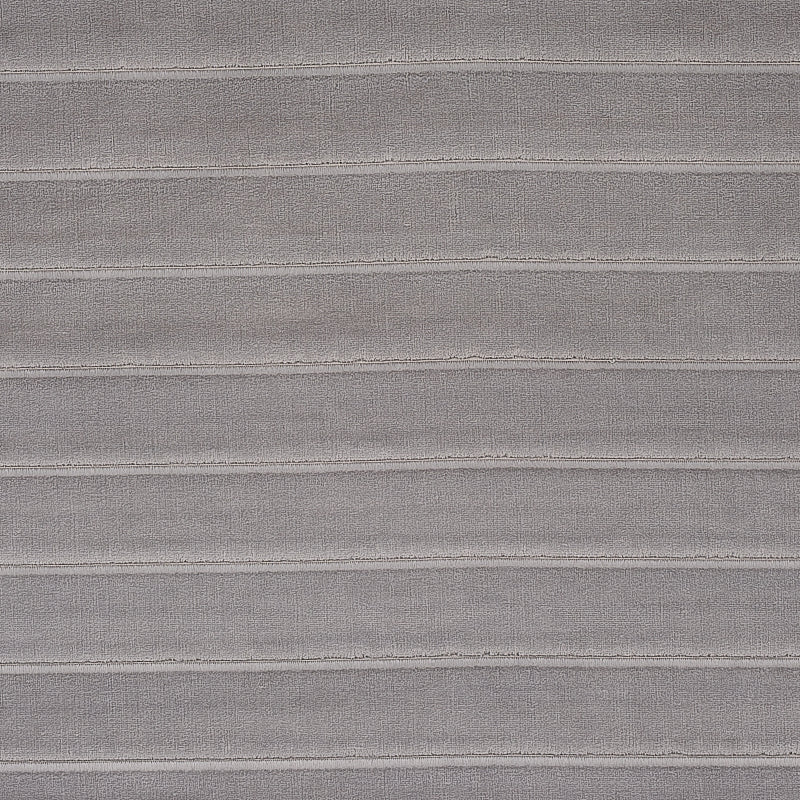Frederika Channeled Velvet fabric in otter grey color - pattern number 80463 - by Schumacher in the Patterson Flynn collection