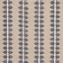 Alva Hand Block Print fabric in blue color - pattern number 80522 - by Schumacher in the New Traditional collection