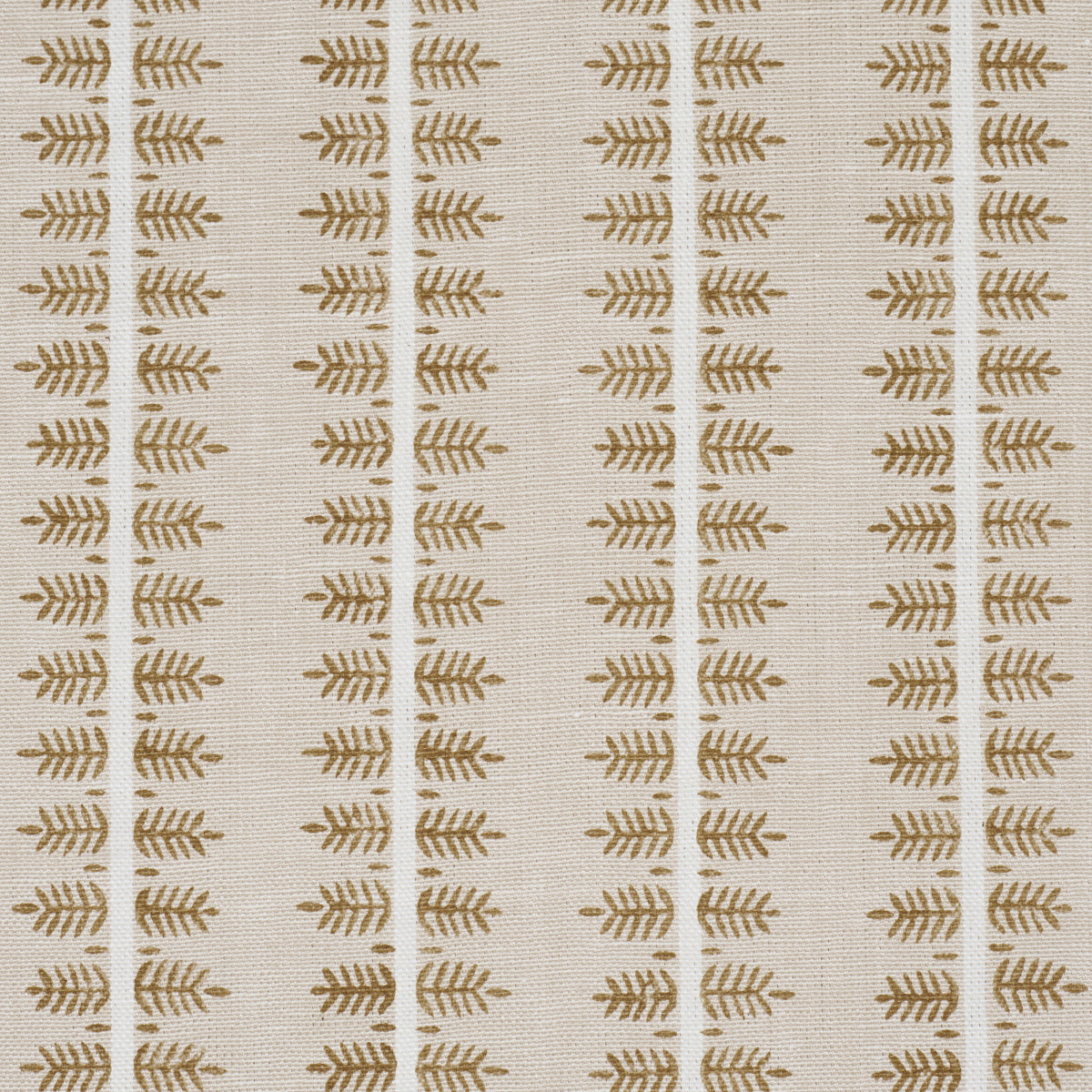 Alva Hand Block Print fabric in ochre color - pattern number 80525 - by Schumacher in the Perennial Favorites collection