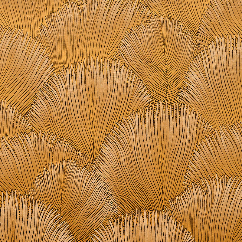 Fondale fabric in gold color - pattern number 80550 - by Schumacher in the Mystique collection