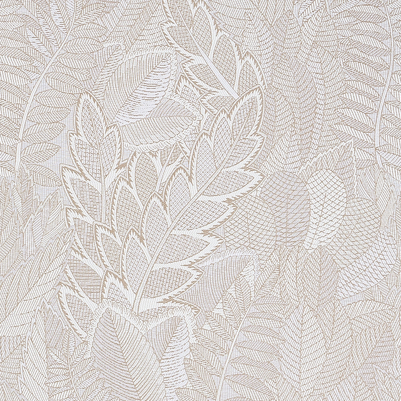 Japura Forest fabric in ivory color - pattern number 80562 - by Schumacher in the Mystique collection