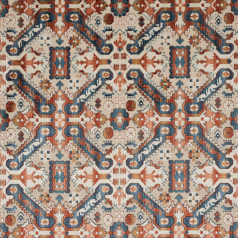 Tiraz Velvet fabric in spice color - pattern number 80600 - by Schumacher in the Tapis collection