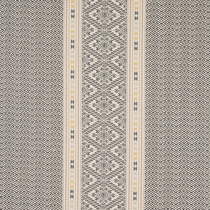 Ruiz Jacquard fabric in black color - pattern number 80610 - by Schumacher in the Tapis collection