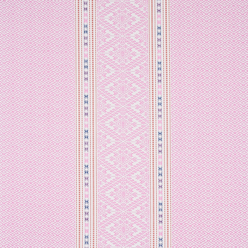 Ruiz Jacquard fabric in pink color - pattern number 80612 - by Schumacher in the Tapis collection