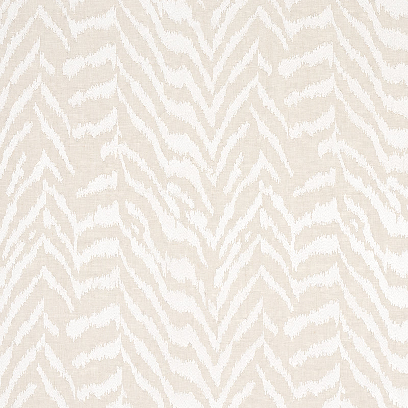 Quincy Embroidery On Linen fabric in white color - pattern number 80670 - by Schumacher in the Perennial Favorites collection