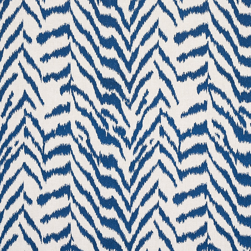 Quincy Embroidery On Linen fabric in navy color - pattern number 80672 - by Schumacher in the Perennial Favorites collection