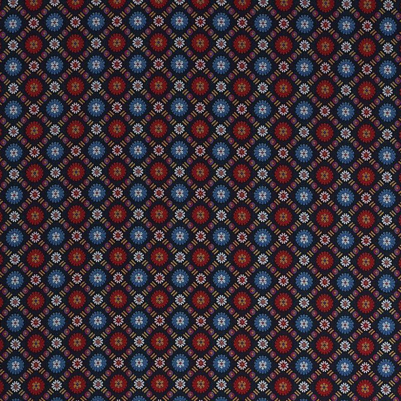 Larissa fabric in navy color - pattern number 80770 - by Schumacher in the Cabana collection