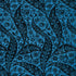 Saz Paisley Silk Velvet fabric in blue color - pattern number 80780 - by Schumacher in the Cabana collection