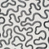 Riley Embroidery fabric in black on ivory color - pattern number 80791 - by Schumacher in the New Wave: Black & White collection