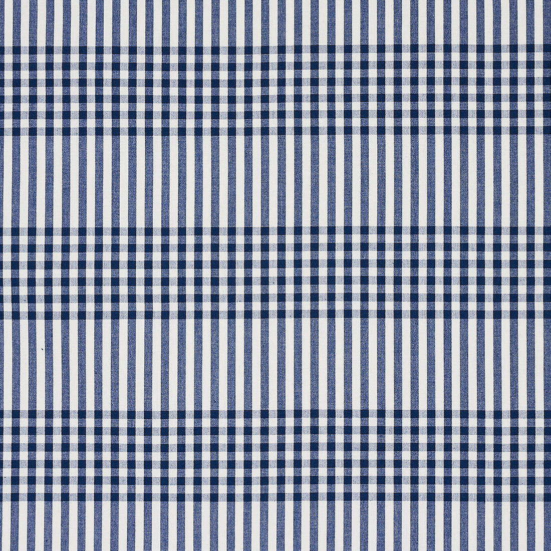 Bergen Plaid fabric in navy color - pattern number 80802 - by Schumacher in the Smith Street collection