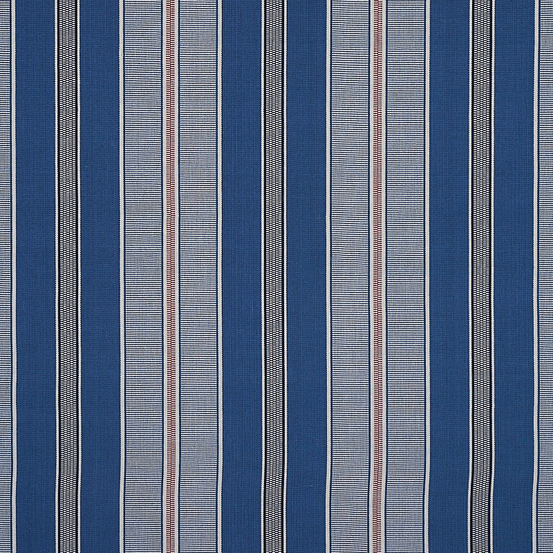 Scoop Hand Woven Stripe fabric in neptune color - pattern number 80810 - by Schumacher in the A Rum Fellow collection