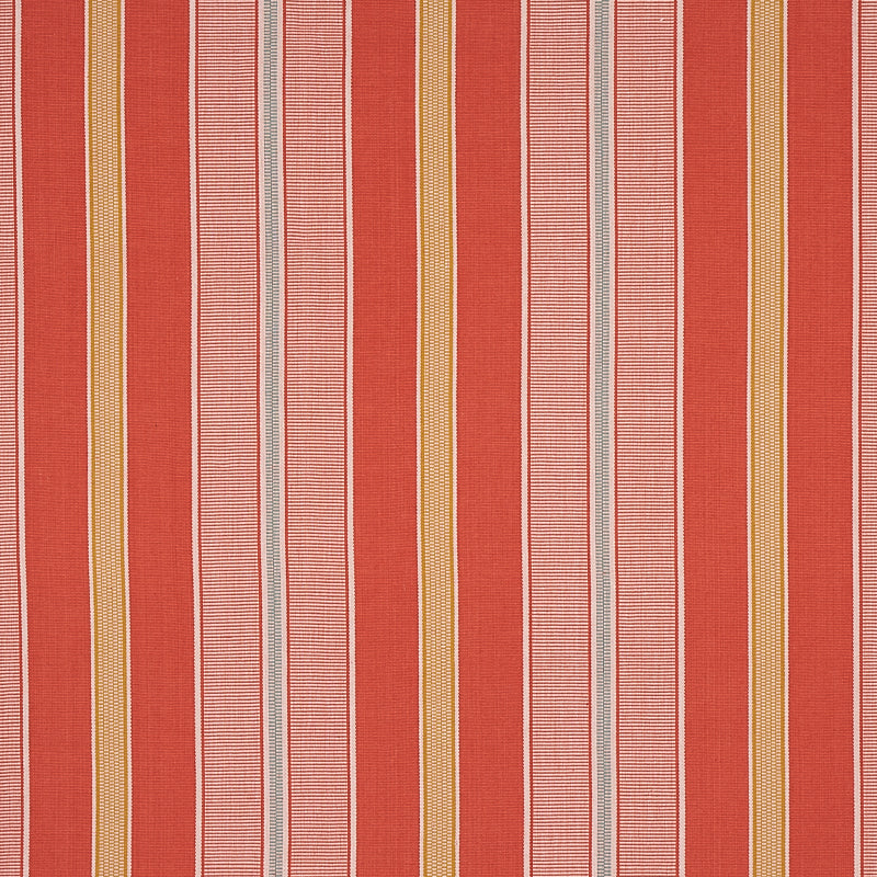 Scoop Hand Woven Stripe fabric in parasol color - pattern number 80813 - by Schumacher in the A Rum Fellow collection