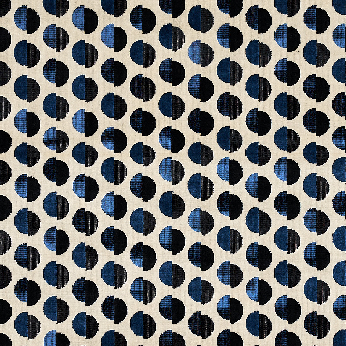 Half Moon Velvet fabric in navy color - pattern number 80850 - by Schumacher in the Smith Street collection