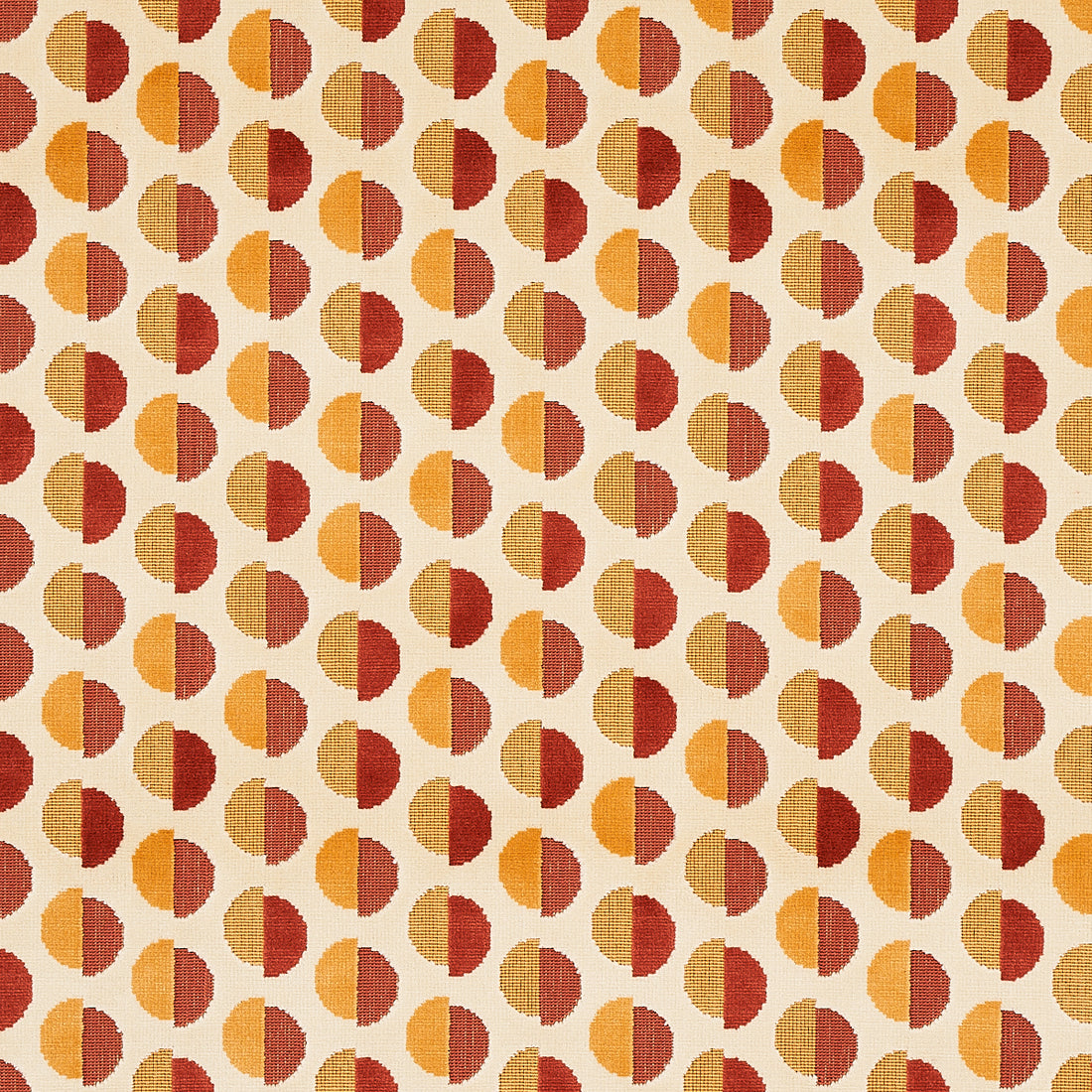 Half Moon Velvet fabric in ochre color - pattern number 80851 - by Schumacher in the Smith Street collection