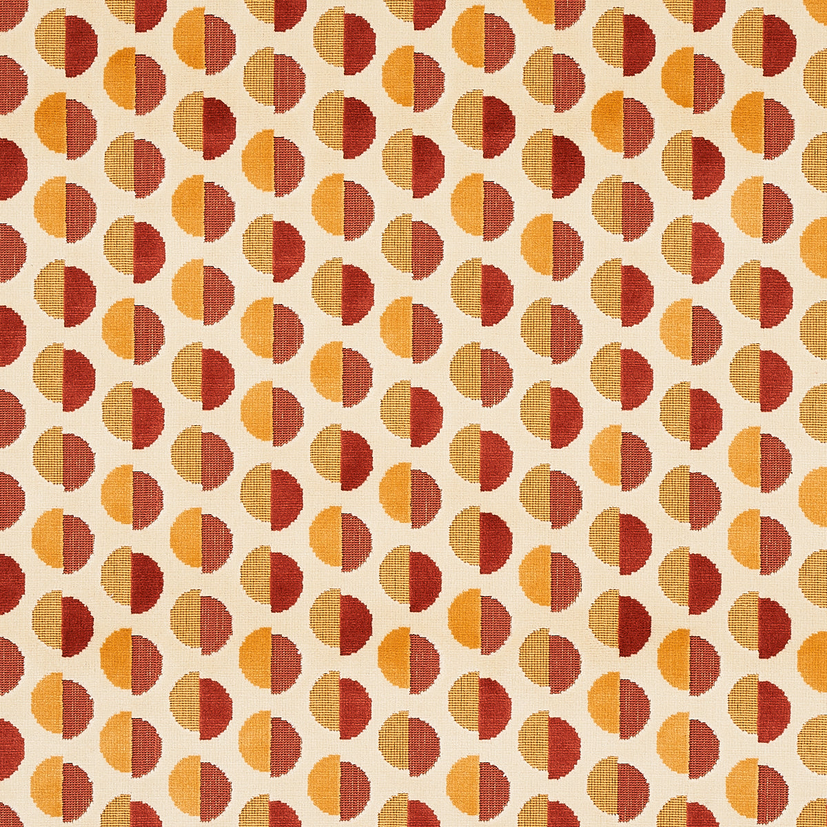 Half Moon Velvet fabric in ochre color - pattern number 80851 - by Schumacher in the Smith Street collection