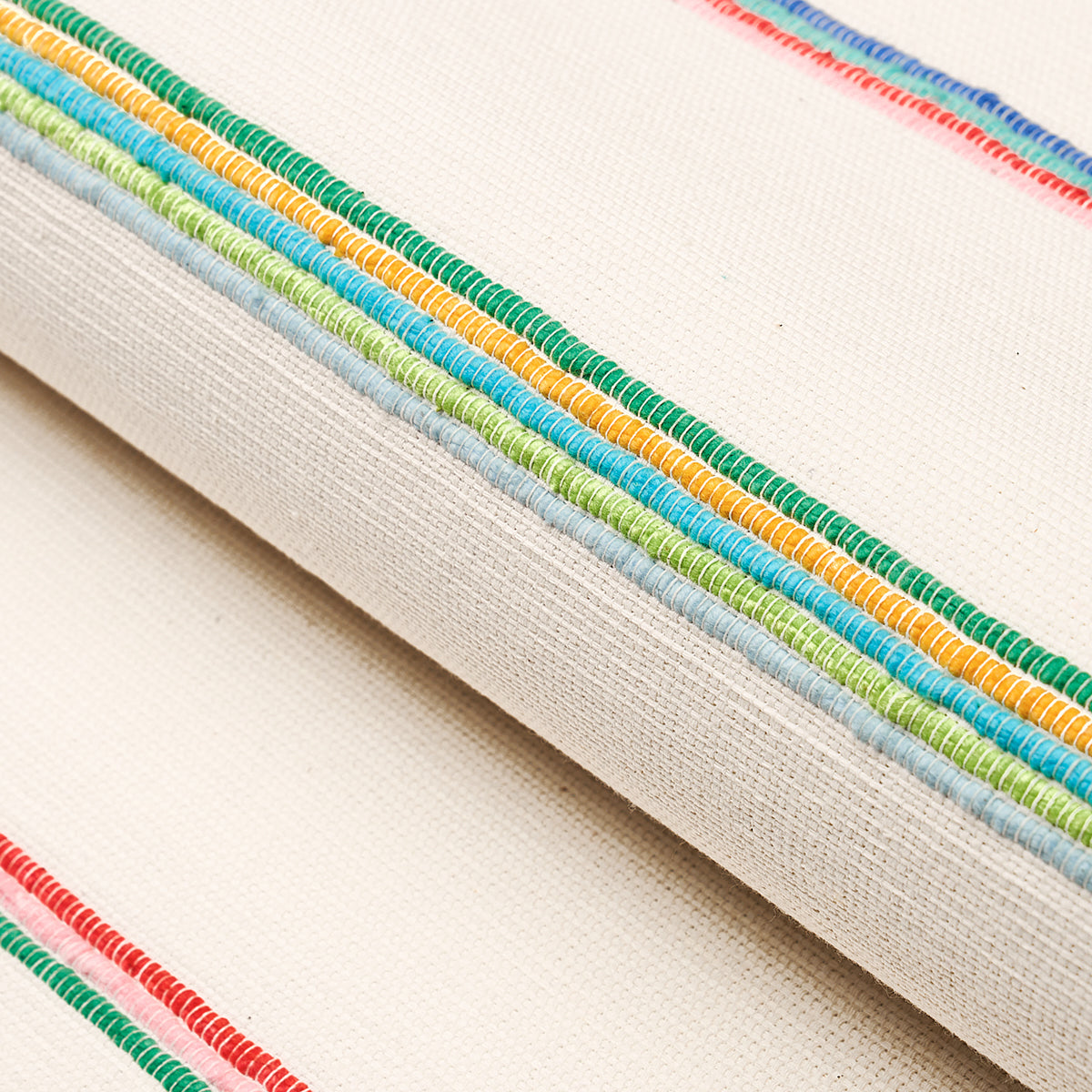 Cambaya Handwoven Stripe fabric in multi color - pattern number 81390 - by Schumacher in the Onora collection