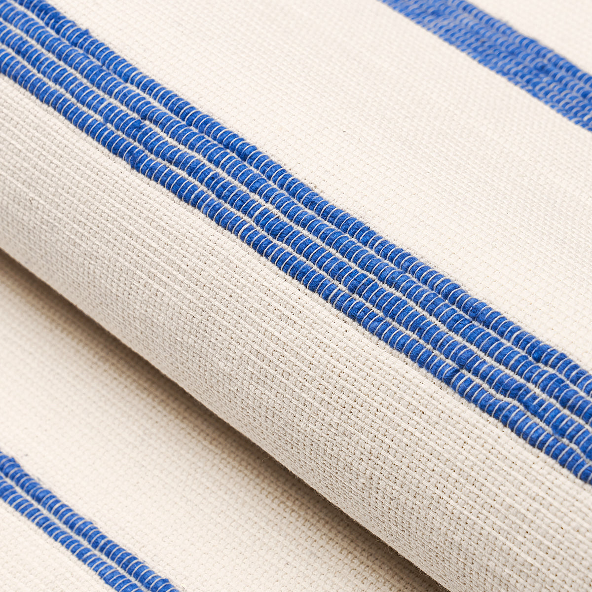 Cambaya Handwoven Stripe fabric in blue color - pattern number 81391 - by Schumacher in the Onora collection