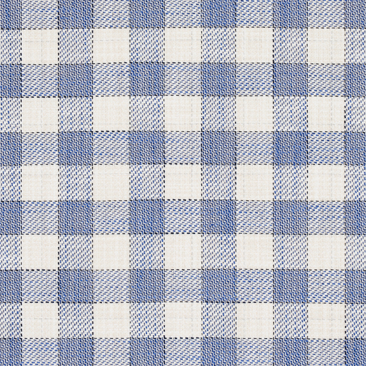 Martina Plaid Indoor Outdoor fabric in navy color - pattern number 81410 - by Schumacher in the Easy Elements collection