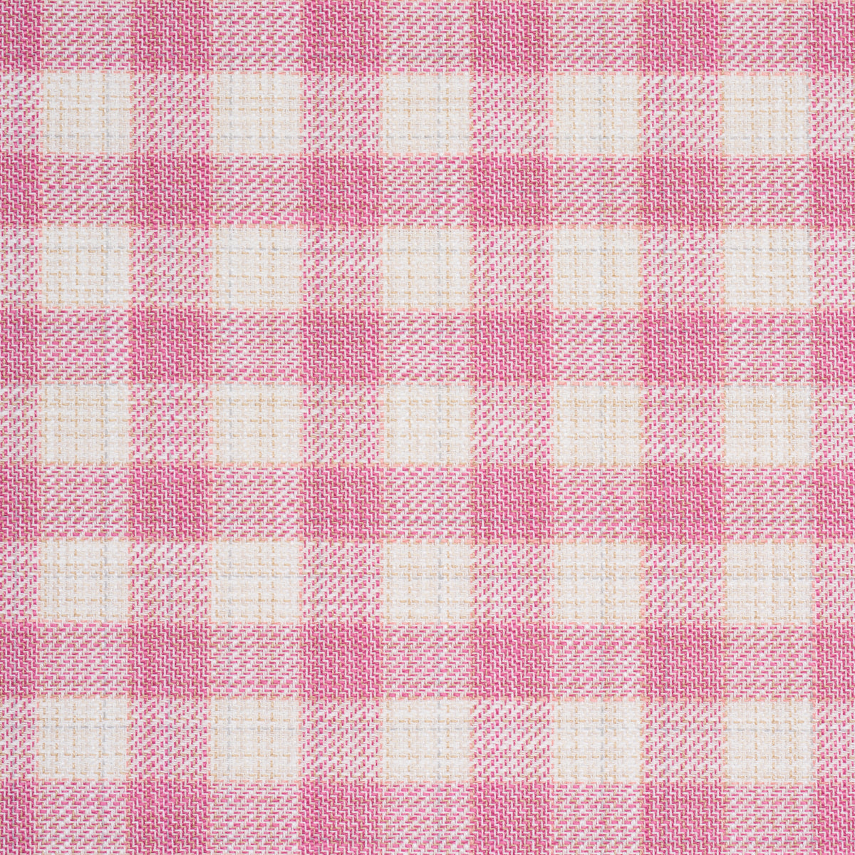 Martina Plaid Indoor/Outdoor fabric in Pink color - pattern number 81414 - by Schumacher in the Perennial Favorites collection