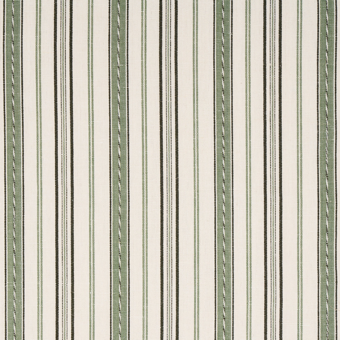Lightfoot Stripe fabric in moss color - pattern number 81442 - by Schumacher in the Williamsburg collection