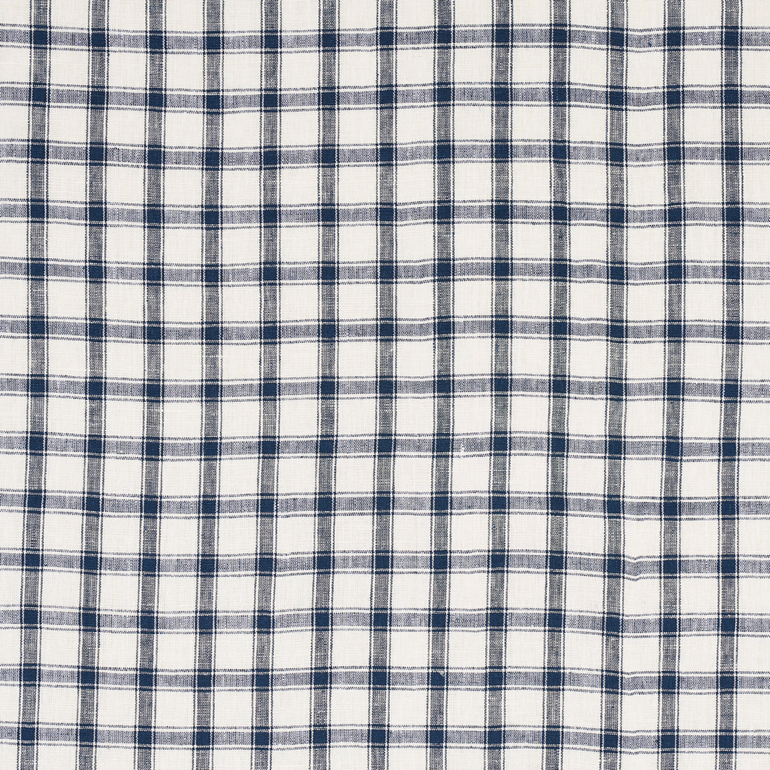 Crawford Linen Check fabric in indigo color - pattern number 81451 - by Schumacher in the Williamsburg collection