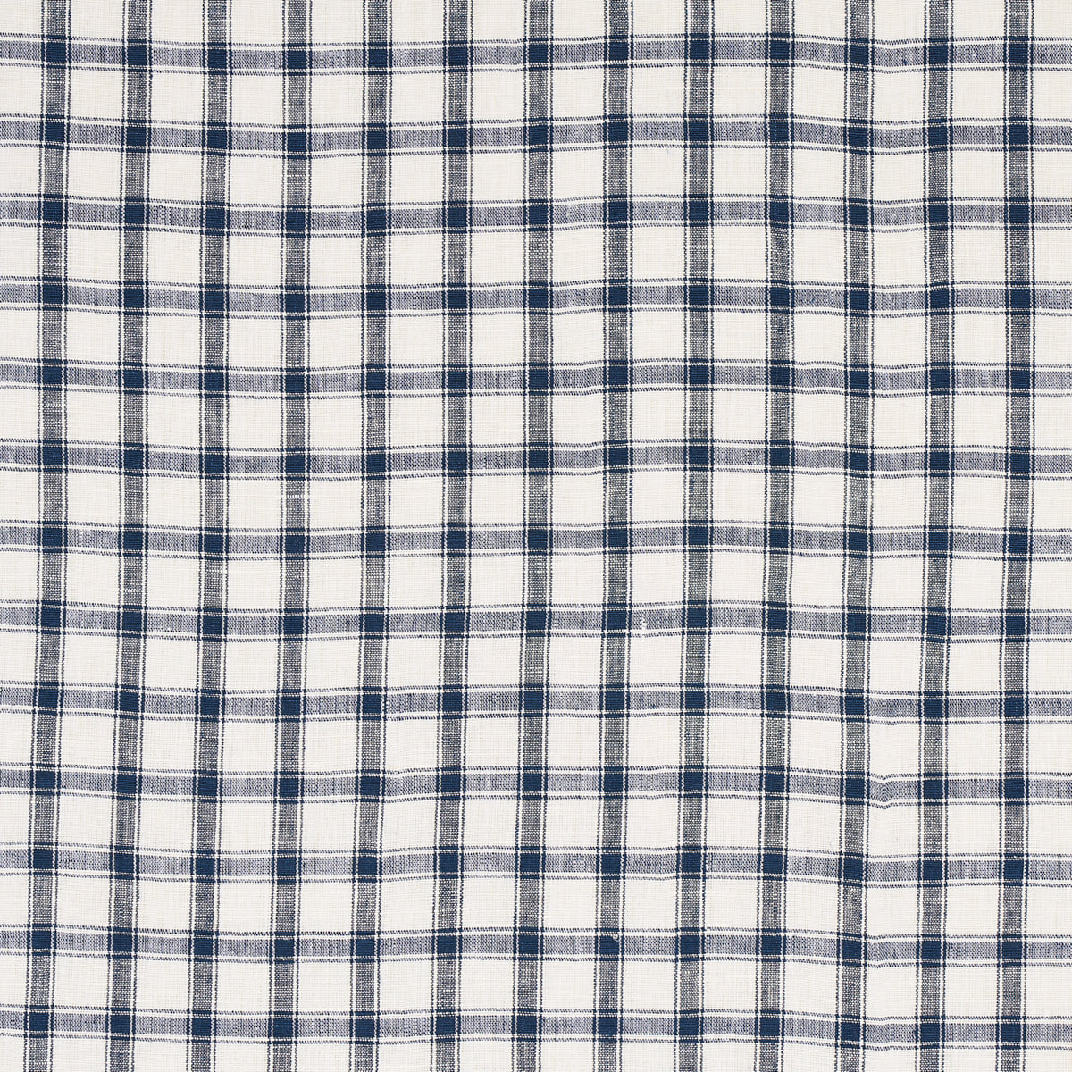 Crawford Linen Check fabric in indigo color - pattern number 81451 - by Schumacher in the Williamsburg collection