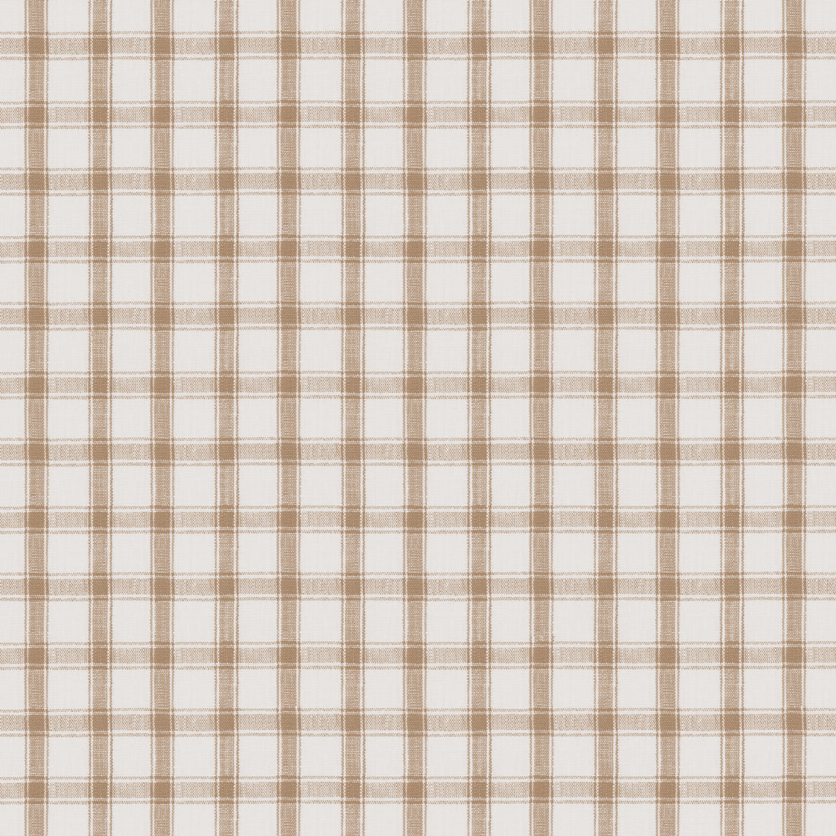 Crawford Linen Check fabric in Neutral color - pattern number 81454 - by Schumacher in the Woven Essentials collection