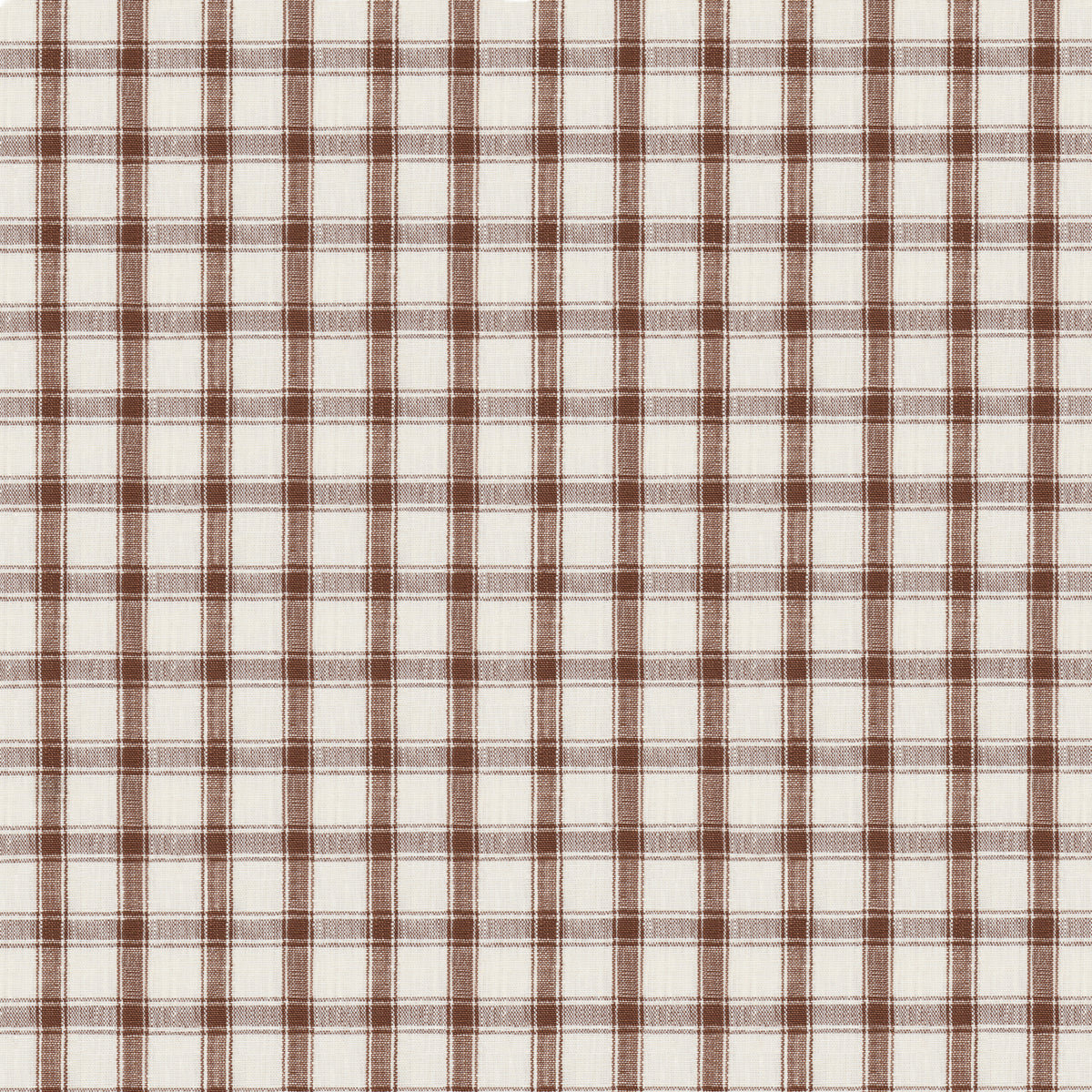 Crawford Linen Check fabric in Brown color - pattern number 81455 - by Schumacher in the Woven Essentials collection